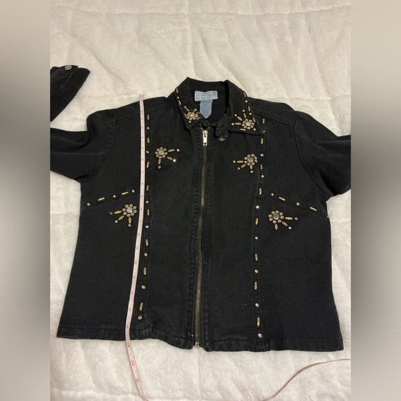 Vintage Embellished Black Jacket - Picture 9 of 11